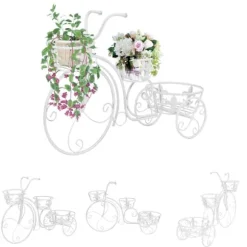 The Living Store plantestativ cykelform vintagestil metal - Planteborde