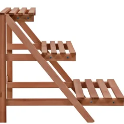 The Living Store plantestativ i 3 niveauer cedertræ 48 x 45 x 40 cm - Planteborde
