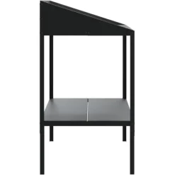 The Living Store plantestativ 75,5x54,5x100 cm galvaniseret stål antracitgrå - Planteborde
