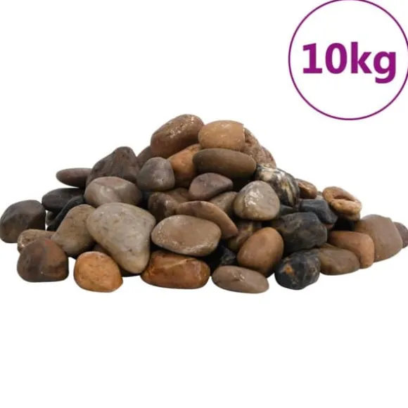 The Living Store polerede småsten 10 kg 2-5 cm flerfarvet - Pynt til akvarier