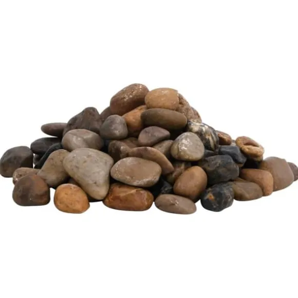 The Living Store polerede småsten 10 kg 2-5 cm flerfarvet - Pynt til akvarier