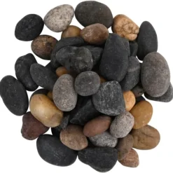 The Living Store polerede småsten 10 kg 5-8 cm flerfarvet - Pynt til akvarier