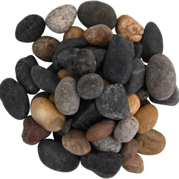 The Living Store polerede småsten 10 kg 5-8 cm flerfarvet - Pynt til akvarier
