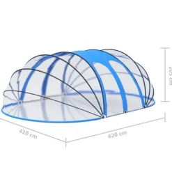 The Living Store poolkuppel 620x410x205 cm oval - Poolovertræk