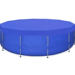 The Living Store poolovertræk PE rundt 460 cm 90 g/m² - Poolovertræk