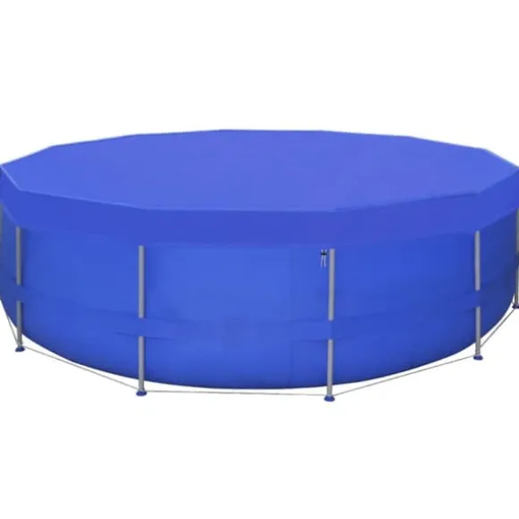 The Living Store poolovertræk PE rundt 460 cm 90 g/m² - Poolovertræk