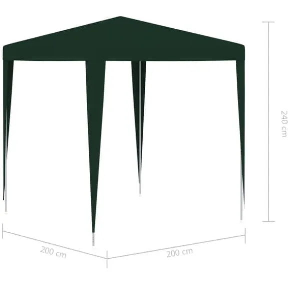 The Living Store professionelt festtelt 2x2 m grøn - Festtelte & havepavilloner