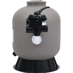 The Living Store sandfilter til pool med sidemontering 6-vejsventil grå - Pool & spa – filtre