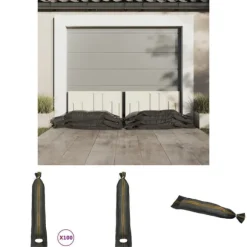 The Living Store sandsække 100 stk. 103x25 cm HDPE mørkegrøn - Opbevaring til industri