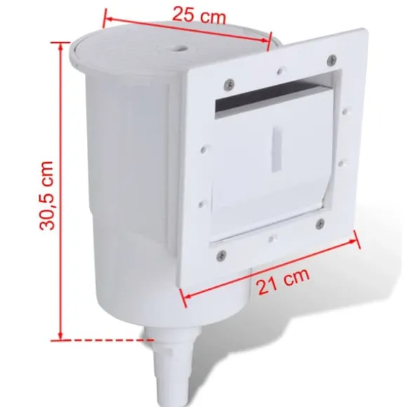 The Living Store skimmer til pool 8 dele 21 x 25 x 30,5 cm - Pool – overfladeskimmere