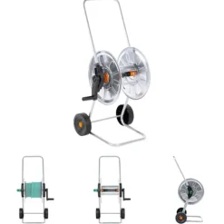 The Living Store slangetromle til 50 m 1/2" eller 35 m 3/4" slange stål - Opbevaring af haveslanger
