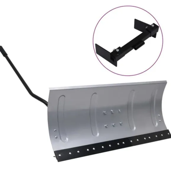 The Living Store sneskovl til græsslåmaskine med adapter 100 cm - Sneskovle