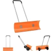 The Living Store sneskovl med udvideligt håndtag 96 cm stålblad orange - Sneskovle