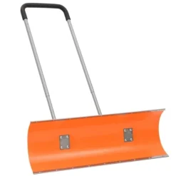 The Living Store sneskovl med udvideligt håndtag 96 cm stålblad orange - Sneskovle