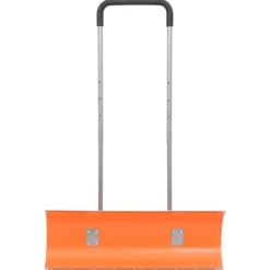 The Living Store sneskovl med udvideligt håndtag 96 cm stålblad orange - Sneskovle