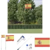 The Living Store Spanien flag og flagstang 5,55 m aluminium - Flag & vimpler