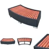 The Living Store spatrin i polyrattan 92 x 45 x 25 cm sort - Poolstiger