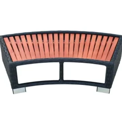 The Living Store spatrin i polyrattan 92 x 45 x 25 cm sort - Poolstiger