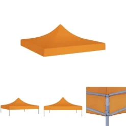The Living Store tag til festtelt 3x3 m 270 g/m² orange - Festtelte & havepavilloner – tage