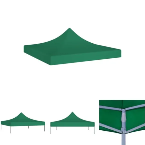 The Living Store tag til festtelt 3x3 m 270 g/m² grøn - Festtelte & havepavilloner – tage