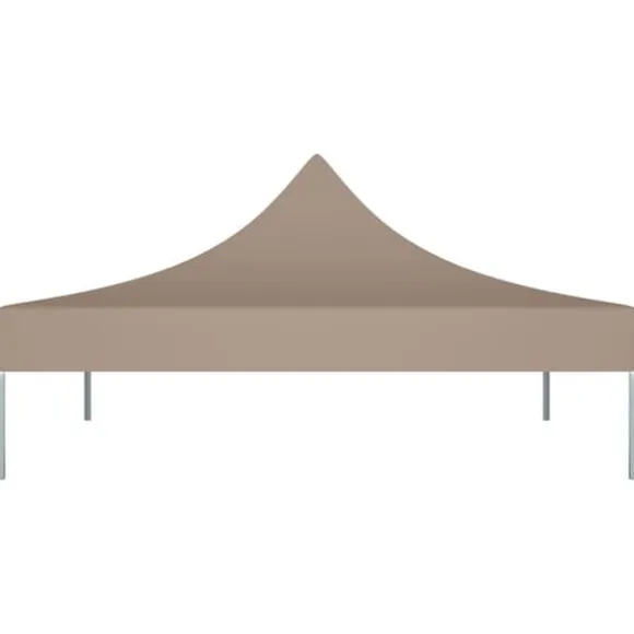 The Living Store tag til festtelt 3x3 m 270 g/m² gråbrun - Festtelte & havepavilloner – tage
