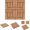 The Living Store terrassefliser 22 stk. 30 x 30 cm 2 m2 WPC teakfarve - Gulve