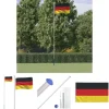 The Living Store Tyskland flag og flagstang 6,23 m aluminium - Flag & vimpler