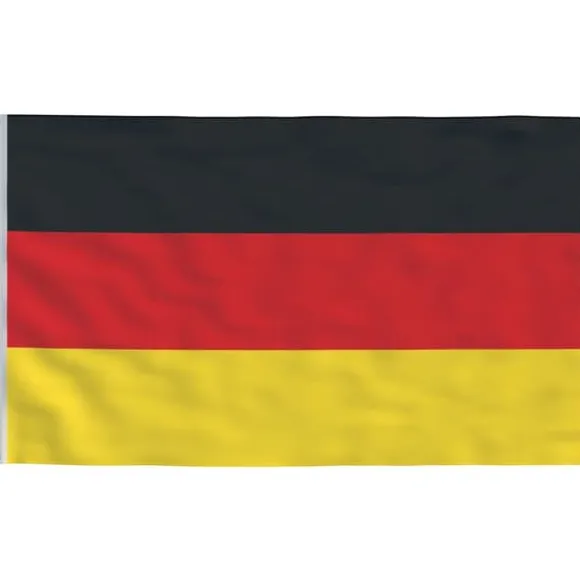 The Living Store Tyskland flag og flagstang 6,23 m aluminium - Flag & vimpler