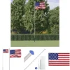 The Living Store USA flag og flagstang 6,23 m aluminium - Flag & vimpler