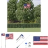 The Living Store USA flag og flagstang 5,55 m aluminium - Flag & vimpler