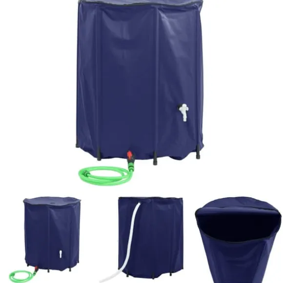 The Living Store vandtank med hane sammenfoldelig 1250 l PVC - Vandingsartikler