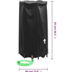 The Living Store vandtank med hane sammenfoldelig 250 l PVC - Vandingsartikler