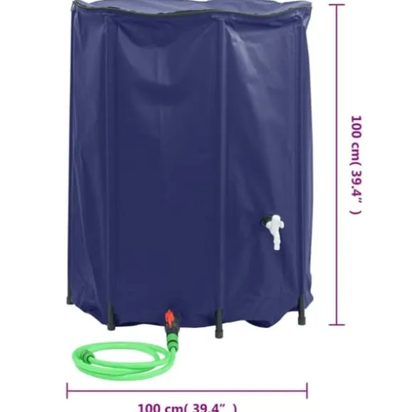 The Living Store vandtank med hane sammenfoldelig 750 l PVC - Vandingsartikler