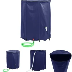 The Living Store vandtank med hane sammenfoldelig 1350 l PVC - Vandingsartikler