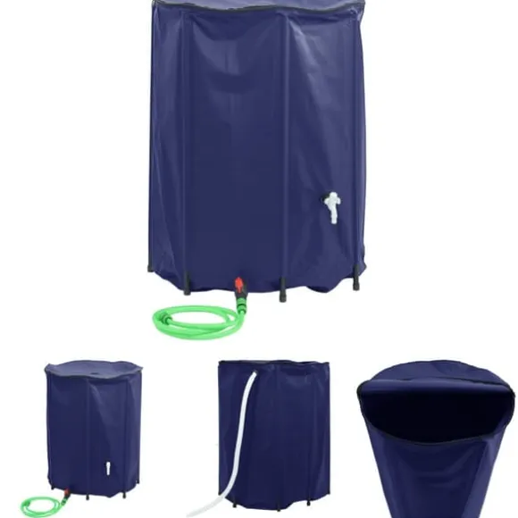 The Living Store vandtank med hane sammenfoldelig 1350 l PVC - Vandingsartikler