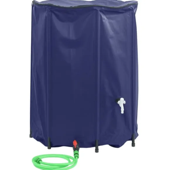 The Living Store vandtank med hane sammenfoldelig 1350 l PVC - Vandingsartikler