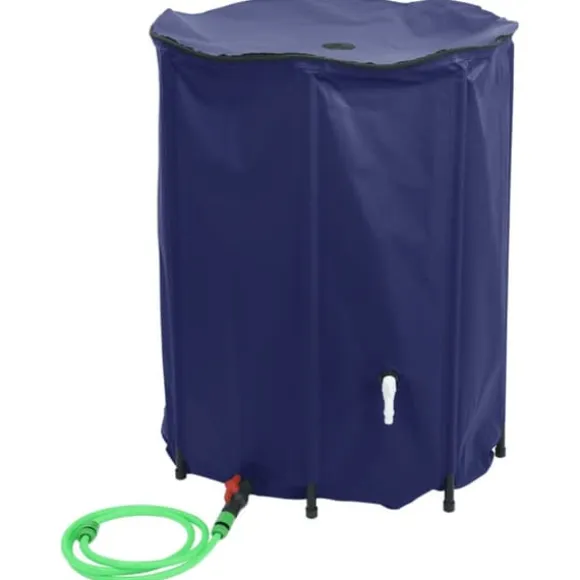 The Living Store vandtank med hane sammenfoldelig 1350 l PVC - Vandingsartikler