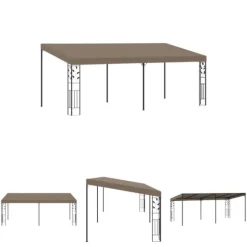 The Living Store vægmonteret pavillon 6x3x2,5 m gråbrun - Festtelte & havepavilloner