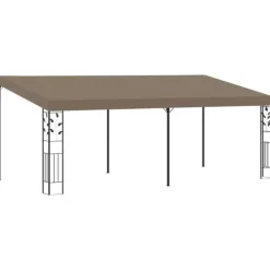 The Living Store vægmonteret pavillon 6x3x2,5 m gråbrun - Festtelte & havepavilloner