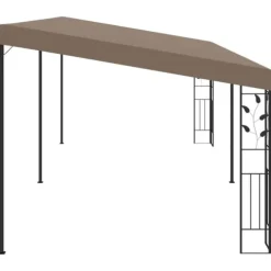 The Living Store vægmonteret pavillon 6x3x2,5 m gråbrun - Festtelte & havepavilloner