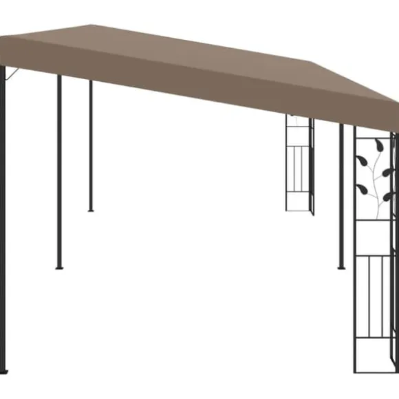 The Living Store vægmonteret pavillon 6x3x2,5 m gråbrun - Festtelte & havepavilloner