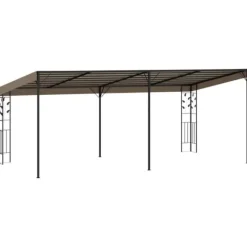 The Living Store vægmonteret pavillon 6x3x2,5 m gråbrun - Festtelte & havepavilloner