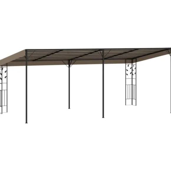 The Living Store vægmonteret pavillon 6x3x2,5 m gråbrun - Festtelte & havepavilloner