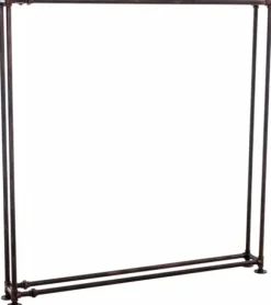 Tinos Bronze Metal Firewood Rack - Industrial Design, 178x178x25 cm, 17kg