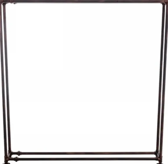 Tinos Bronze Metal Firewood Rack - Industrial Design, 178x178x25 cm, 17kg