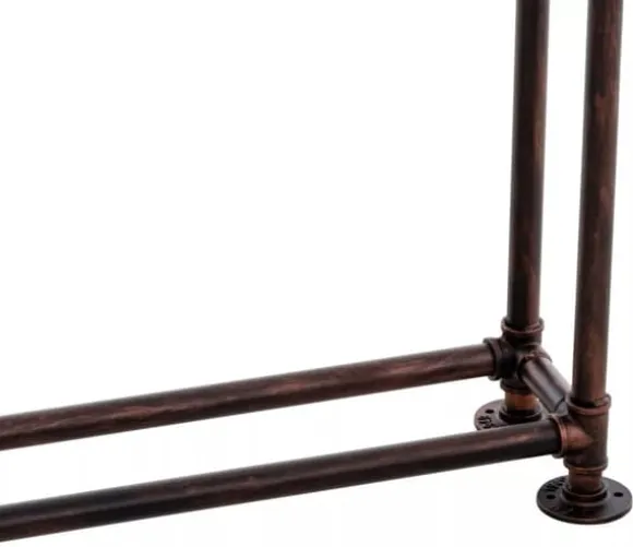 Tinos Bronze Metal Firewood Rack - Industrial Design, 178x178x25 cm, 17kg