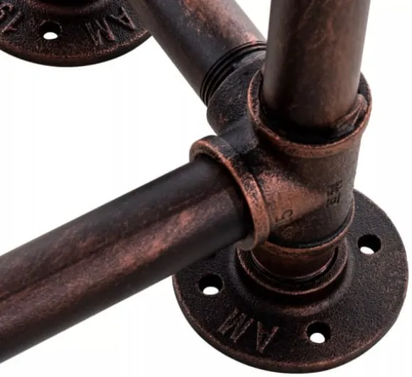 Tinos Bronze Metal Firewood Rack - Industrial Design, 178x178x25 cm, 17kg