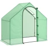 Tomatdrivhus 180x100x168 cm, stål/PVC, med dør & vindue – havedrivhus