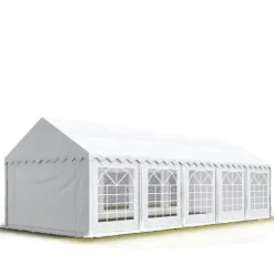 TOOLPORT Festtelt fast 5 x 10 m havepavillon telt ca PVC 700 N Plane i hvid vandtæt