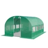 TOOLPORT Tunneldrivhus Drivhus 3x4m stabilt & holdbart med vindue - 180 g/m² tyk PE-presenning grøn transparent